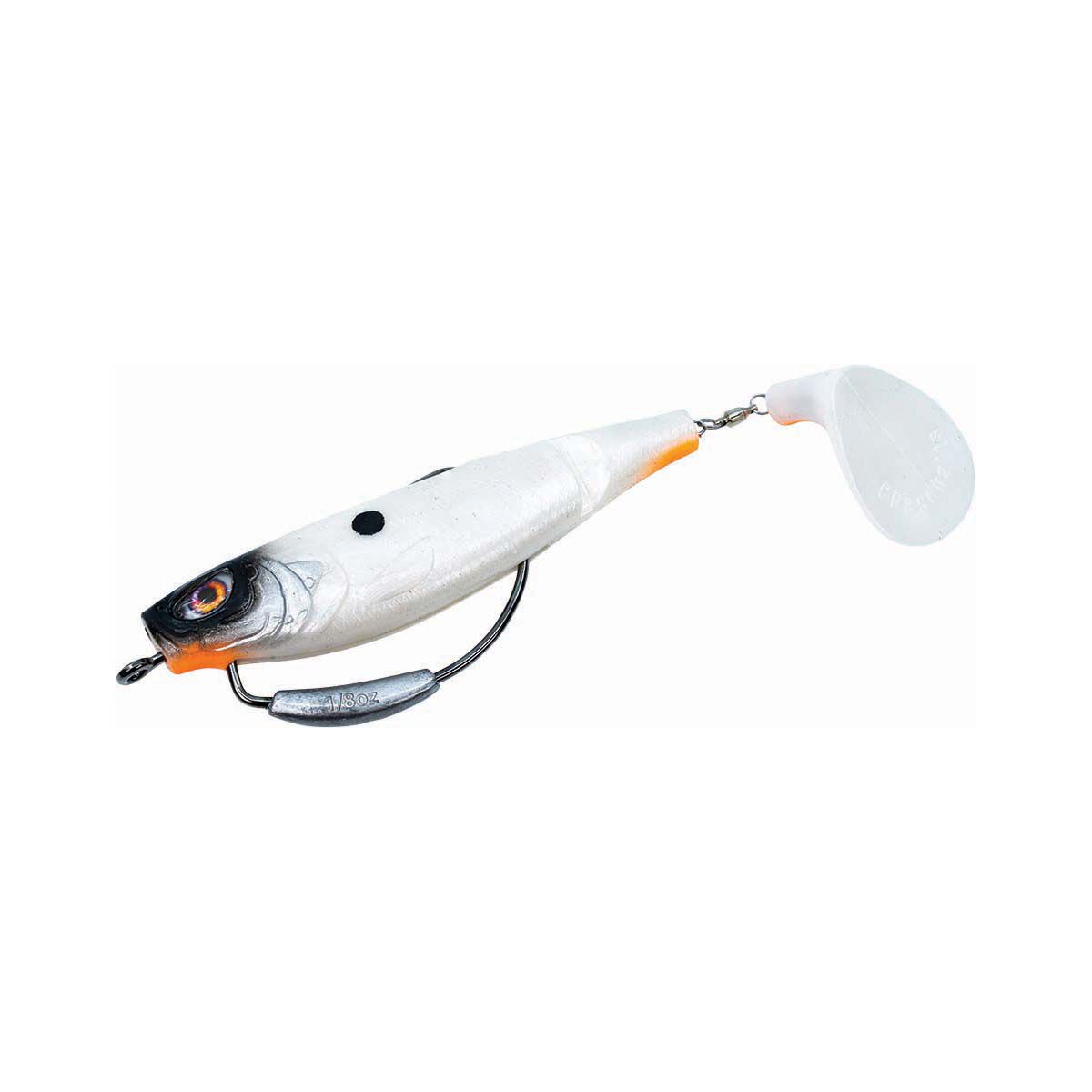 Chasebait Swinger Weedless Soft Plastic Lure 90mm Snow White, Snow White, bcf_hi-res